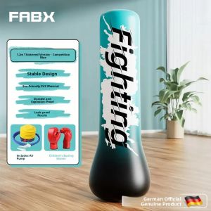 FABX | Anti-Tip Punching Bag Inflatable Sandbag Stand-Up Home Boxing Training Equipment Stress Relief