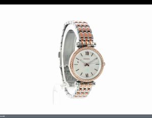 Đồng hồ nữ Fossil Carlie Mini dây kim loại mặt 28 MM hai màu ES4649