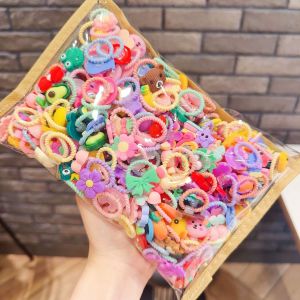 Baby Elastic Hair Ties Small Size Cute Thumb Knots Non-Damaging Elasticity Good Hair Accessories for Infants Girls Korean Style