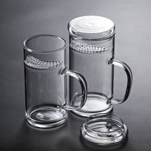 Self-filtering Heat-resistant Green Tea Glass Mug