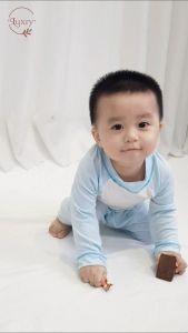 Áo lẻ dài tay Luxry cổ tròn raplang phối màu mềm mịn họa tiết đáng yêu cho bé trai bé gái