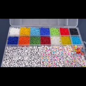 5000 PCS Beads Kit With Lock Letter Beads And Heart Beads For Name Bracelet Jewelry Making And Crafts
