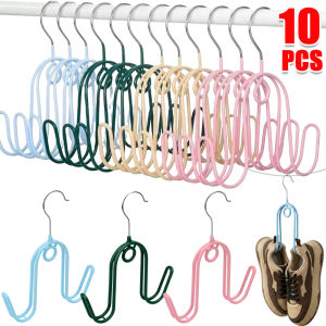 10pcs Shoe Drying Rack Hook / Stainless Steel Shoes Drying Hanger / Windproof Slipper/Shoes Storage Hooks