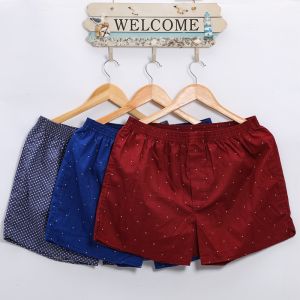 Big Sale Japan and South Korea Export Men Underwear Print Pure Cotton Comfortable Shorts Home Boxers Large Size Boxers Arrow Pants