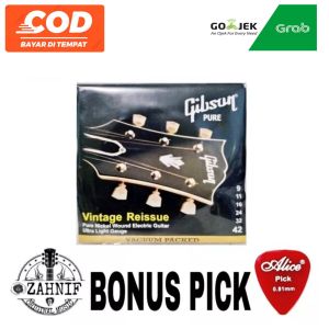 Senar Gitar Akustik Dan Elektrik Gibson 009 1 Set Bonus Pick COD Bayar Di Tempat