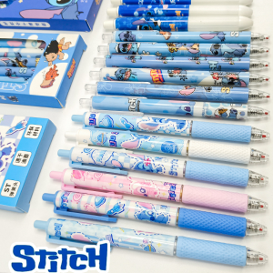 6 Pcs/Set Stitch Limited Edition high quality Gel Pen Cartoon Series Black 0.5mm Student/Office Daily Stationery