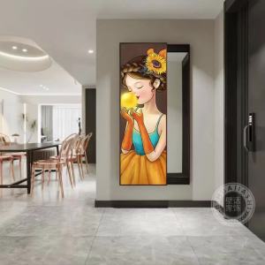 Wall Mirror Full Length Mirror With Storage Full Body Mirror Wall Mount Mirror With Rack Wall Mirror Full Length Sunflower Invisible Full-Length Mirror Moisture-Proof Non-Slip 镜子全身