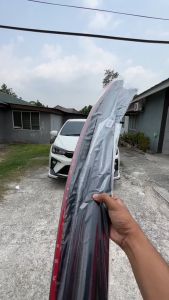 PERODUA MYVI G3 GEN3 2018 - 2023 MUGEN Door Visor Grade A Premium Acrylic Smoke Black Rain Guard Window Car Air Press - Mugen Style Premium Quality Smoke Black Rain Guard Acrylic Door Window Ventilate Visor