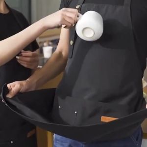 (พร้อมส่งในไทย) ผ้ากันเปื้อน กันน้ำ สำหรับชายและหญิง ทำอาหาร ห้องครัว ร้านกาแฟ คาเฟ่