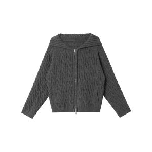 NIHAOKANONG | Áo Cardigan Len Hoa Nữ Mùa Xuân Thu Rộng Rãi Mềm Mại Thon Gọn