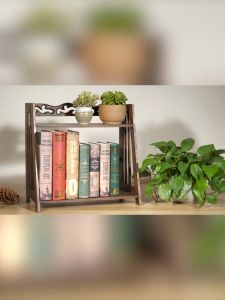 ชั้นวางหนังสือ ชั้นวางโครงสร้าง ไม้สัก แข็งแรง สไตล์ วินเทจ - ชุดเพื่อนของการศึกษาหนังสือ