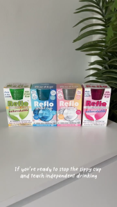 Reflo Smart Training Cup - 360° Open-Rim with Flow Control Recommended by Pediatricians & SLPs