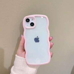 Candy Color iPhone Case 2 In1 Wavy Texture for iPhone 11 12 13 14 Pro Max 6 6S 7 8 Plus X XR XSMax SE Shockproof TPU Soft Casing Cover