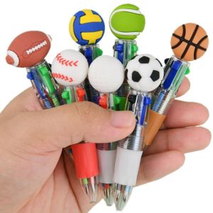 Bộ 5/10 Bút Bi Mini 4 Màu Thiết Kế Bóng Đá & Bóng Rổ - Quà Tặng Tiệc Sinh Nhật Lễ Hội Quà Tặng Thể Thao Trường Học Quà Tặng Giải Thưởng Cho Mọi Lứa Tuổi