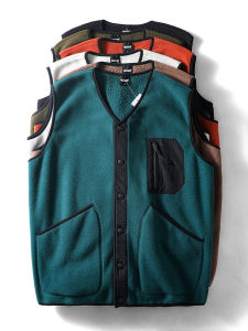 Áo Vest Lông Cừu Hai Mặt Dày Cho Nam Retro Phong Cách Nhật Bản Mùa Đông Ấm Áp Và Thoải Mái Áo Khoác Nỉ Cực