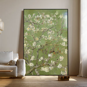 YASISHA | French Mid-century Style Large Wall Art Green Painting