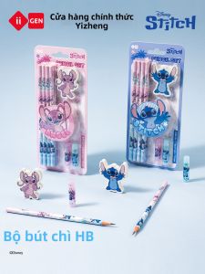 YIZHENG | Bộ Bút Chì HB Hình Cartoon Dễ Thương và Phụ Kiện