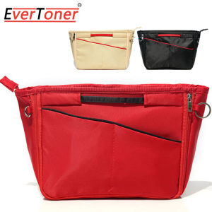EverToner Nylon Insert Bag Cosmetics Bag Liner Bag Travel Insert Storage Bag Bottom Can Be Widen Handbag Makeup Organizer Bag