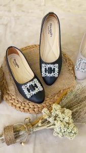 Flatshoes NAISA Wanita - Sepatu Sandal Balet Wanita Cute Variation Sol Karet NonSlip