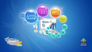 Viên Uống Hỗ Trợ Phát Triển Chiều Cao VIPTEEN VINH GIA Bổ Sung Canxi Vitamin D3 Giúp Xương Chắc Khỏe Dành Cho Thanh Thiếu Niên Và Trẻ Em Từ 9 Tuổi Hộp 60 Viên 01v002