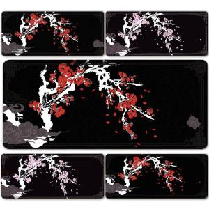 Bandai | Mouse Pad Japanese Style Larger Mousepad Flower Xxl Gaming Keyboard Computer Desk Mat Accessories Game Mause Ped Office Carpet