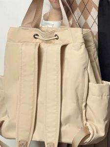 กระเป๋าเป้สะพายหลังผ้าใบเดนิมแบบลำลองสำหรับเด็กและเยาวชนที่ใช้งานได้หลายวิธีพร้อมเชือกผูกกระเป๋าสำหรับเดินทางไปโรงเรียนและทำงาน