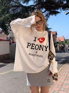 เสื้อแจ็คเก็ตผู้หญิงแขนยาวพิมพ์ลายตัวอักษรรูปสุนัขรูปหัวใจ SLND ฤดูใบไม้ผลิและฤดูใบไม้ร่วง 2025 ดีไซน์ใหม่ เสื้อเชิ้ตแขนยาว