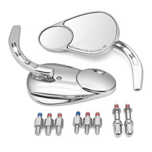 RYSJM | Motorcycle Split Vision Rearview Mirrors For Harley Sportster Touring Road King FLHR Electra Street Glide Fat Boy Heritage
