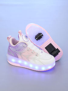 KUOBURENSHENG | Flash Light Retractable Wheels Roller Skates