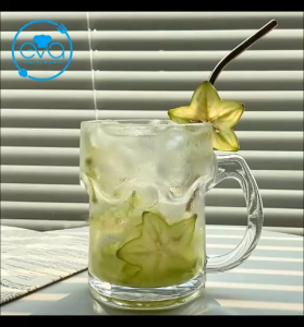 Bộ 6 Ly Thuỷ Tinh Có Quai Dùng Đựng Nước Ép Trà Trái Cây Soda Dung Tích 355Ml / Ly Mug Thuỷ Tinh QB6003-355