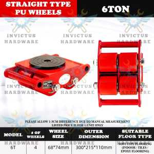 18 TON 180° STEEL WHEEL CARGO TROLLEY FREE HANDLE 360 Degree Rotation Heavy Duty Industrial Machinery Mover Lifter Doll