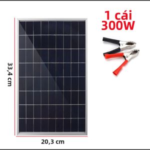 300W/600W Bộ Tấm Pin Năng Lượng Mặt Trời Đa Tinh Thể 12V 100A Bộ Điều Khiển Điện Quang Power Bank Cho Gia Đình Cắm Trại RV Xe Sạc Pin Nhanh