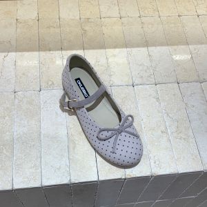 Vintage Bow Spring Ankle Strap Mary Jane Flats