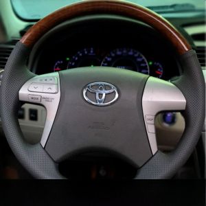 Vỏ Bọc Vô Lăng Bằng Da Chuyên Dụng Cho Toyota Camry 6 Thế Hệ Mới Và Cũ Dây Thừng Khâu Tay Bao Phủ Nửa Xe Và Toàn Bộ