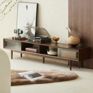 YUANSHI YUANSU | Multi-functional Solid Wood Oak TV Cabinet