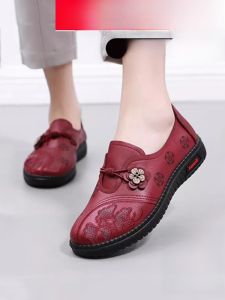 SHIPAILUO | Spring Autumn Soft Bottom Womens Shoes Comfortable Flat Bottom Casual Shoes Lightweight Beijing Old Style Cloth Shoes For Mom