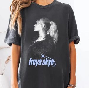Freya Skye Graphic Print T-shirt Descendants Zombies Worlds Collide Tour The Rise of Tee Oversized Y2k Women Men Short Sleeves