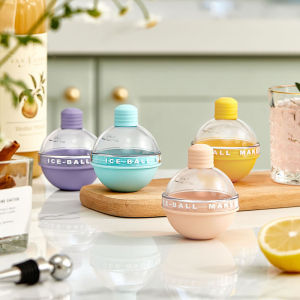 Silicone Ice Cube Tray Mold with Lid for Fridge Ice Cube Ball Maker for Cocktails and Whiskey