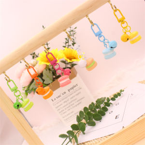 Glossy Three-Dimensional Sandwich Macaron Cake Keychain Sweet Japanese Pendant Ins Exquisite Girlfriend Gifts Ornament