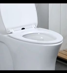 (L.Hệ Freeship) Bồn Cầu Cao Cấp MILOR 803 Men Tuyết Nano Phủ Ceramic Xả Nước Xoáy Mạnh Nắp UF Chống Xước Rơi Êm - Bảo Hành Men Sứ 15 Năm