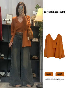 Early Autumn Korean Style Knitted Two-Piece Set High-End Sweater Cardigan with Knitted Strap for Women Casual Fashion