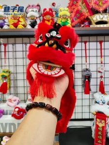 Lion Boy Mini Car Dashboard Decoration Wealth Attracting Lion Head Ornament Automobile Interior Accessories Chinese Trend