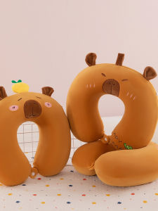 GUAIBUDIAN | Memory Foam U-shaped Neck Pillow for Travel and Office Nap Capybara Shaped