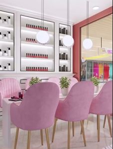 เก้าอี้ 2ตัว การกินข้าว ผ้าหมอง เก้าอี้สไตล์นอร์ดิก เสริมสร้างสูด ระดับ เก้าอี้ทำงาน ระดับ ขาเหล็ก ขนาด 47x44x83cm