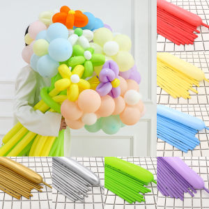 Thickened Small Prince 260 Magic Balloon Bouquet Material Cartoon Decoration Outdoor Festival Supplies Macaron Color Long Strip