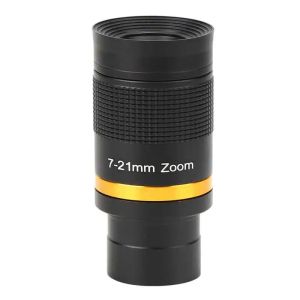 Zoom Eyepiece 7-21mm Adjustable 1.25 Wide Compatibility Telescope Accessory with Filter Thread for Planet and Moon Observation