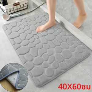 พรมเหมาะสําหรับห้องน้ําห้องนอนพรมโมเดิร์น 40x60 ซม.สี Anti SLIP Pebble รูปแบบนุ่มดูดซับเท้า Pad ห้องนอน