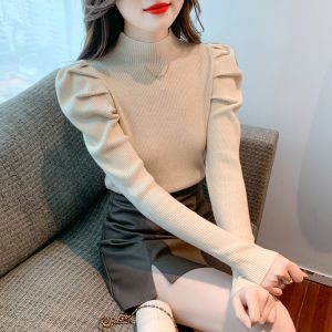 Elegant Stylish Womens Knitwear Autumn Half-high Collar Sweater