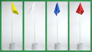PMG Golf Putting Green Backyard Plastic Practice Hole Cup Flag Stick Pitch Golf Equipment White Course Supplies DB001