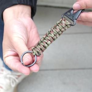 4 Styles Men Paracord Keychain Selected High Quality Outdoor Hiking Umbrella Ropes Adventure Camping Backpack Ornament Pendant